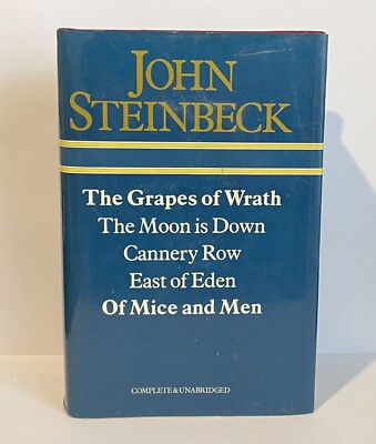 John Steinbeck 1979 HCDJ VG Grapes of Wrath Moon is Down Cannery Row East of Ede-image