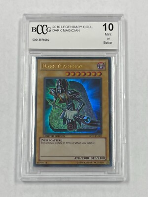 Yu-Gi-Oh Dark Magician 2010 Legendary Collection BCCG Graded 10 Limited Ed. Card-image