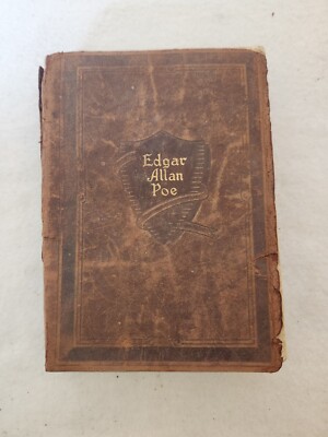 Antique Collected Works Of Edgar Allen Poe 1927 First Edition Leather Walt Black-image