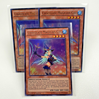 3x Yugioh Chocolate Magician Girl MVP1-EN052 1st Edition Ultra Rare Holo - NM-image