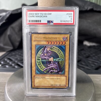 PSA 3 VG Dark Magician SDY-006 Unlimited Edition Ultra Rare YuGiOh 2002-image