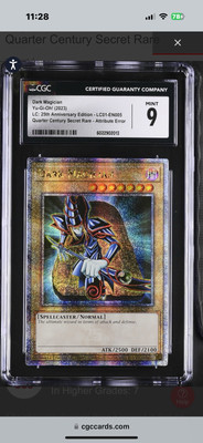 CGC 9 Dark Magician LC01-EN005 Quarter Century Rare-image