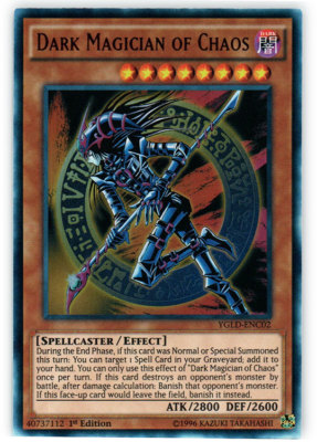 Yugioh Dark Magician of Chaos - Ultra Rare - YGLD-ENC02 or DUSA-EN054  - NM+-image
