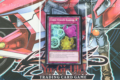 YuGiOh Trap Card Three Strikes Barrier SP18-EN045 1st Edition Starfoil Rare-image