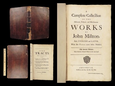 1698 John MILTON 1ed King Charles I Execution England Oliver Cromwell RARE-image