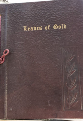 1948 Leaves Of Gold Leather Bound Book, Anthology Of Prayers Edited by Lytle ms-image