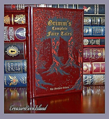 Brothers Grimm Complete Grimm's Fairy Tales Hardcover Leather Bound Collectible-image