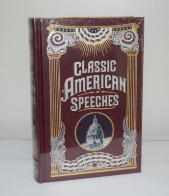 New Sealed Classic American Speeches  Leather Bound Collectible-image