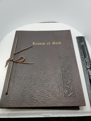 Leaves Of Gold - Anthology of Prayers Revised Edition 9th Printing 1960 Leather-image