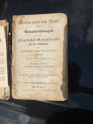 1842 German Catholic Devotional Excercises & Prayer Book Leather bound-image