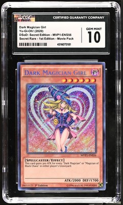 YuGiOh GRADED 2020 Dark Magician Girl MVP1-ENS56 1st Ed ScR GM 10 CGC -image