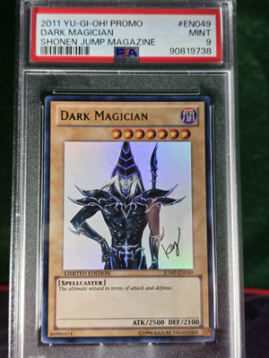 PSA 9 Dark Magician JUMP-EN049 2011 Yugioh Shonen Jump Magazine Ultra Rare Promo-image