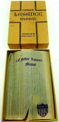 Vintage 1951 Cardinal Spellman Prayer Book O'TOOLE W/ Original POPE PIUS X1 Box-image
