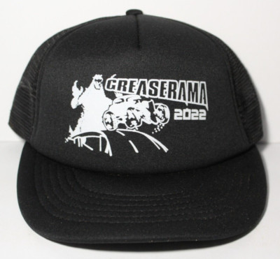 2022 Greaserama Snapback Trucker Hat Cap Godzilla Hot Rod Racing Punk Rods Show-image