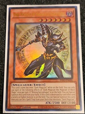 YUGIOH! Dark Magician the Magician of Black Magic INFO-EN006 Ultra Rare 1st NM-image