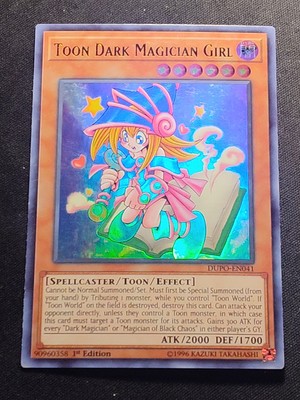 Toon Dark Magician Girl 1st Edition Yu-Gi-Oh TCG Card DUPO-EN041 Ultra Rare NM -image