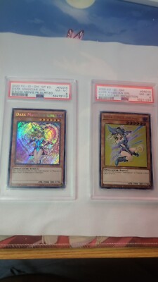 Dark Magician Girls PAIR OF PSA 8-image