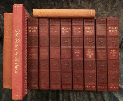 Anatole France set of 11 books, Booklovers' Collection & More, Vintage 1930 hc-image