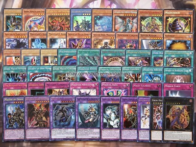 Yugioh Dark Magician Deck 49 Cards Yami Yugi Muto Slifer Girl Red-Eyes Dragoon-image