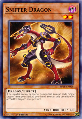 Sniffer Dragon - SP18-EN026 - Common - 1st Edition x3 - Near Mint-image