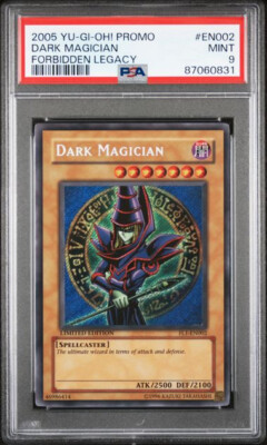 Yugioh! Dark Magician Holo Promo FL1-EN002 Forbidden Legacy - PSA 9-image