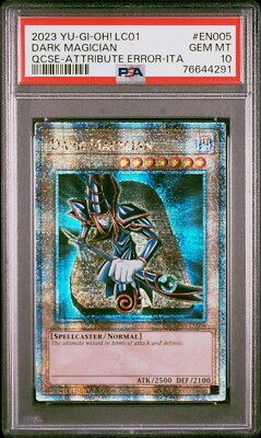 PSA 10 Dark Magician LC01-EN005 25th Quarter Century Secret Rare ITA Yugioh-image