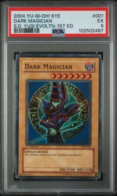 Dark Magician SYE-001 Starter Deck: Yugi Evolution 1st Edition Yugioh PSA 5-image
