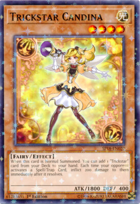 Yugioh! MP Trickstar Candina - SP18-EN020 - Starfoil Rare - 1st Edition Moderate-image