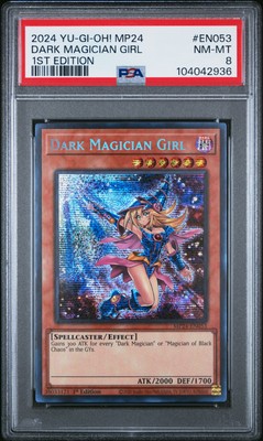 2024 YU-GI-OH! MP24-25TH ANV TIN: DUELING MIRRORS DARK MAGICIAN GIRL PSA 8-image