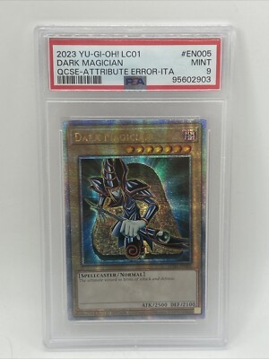 PSA 9 2023 Yu-Gi-Oh! DARK MAGICIAN Quarter Century Rare #EN005 Attribute Error-image
