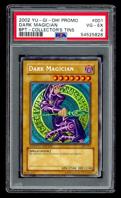 2002 YuGiOh Collector's Tins DARK MAGICIAN BPT-001 REVERSE Secret Rare PSA 4!-image