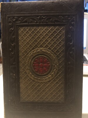 RARE VINTAGE ANTIQUE UNUSED ADDRESS BOOK - LEATHER BOUND-image
