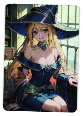 DARK MAGICIAN GIRL YU-GI-OH DOUBLE SIDED Holo CCG Anime Custom Card-image