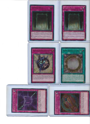 YUGIOH “DARK MAGICIAN SUPPORT DECK” - 3 SECRET RARE & 3 ULTRA RARE - 1st/Lim Ed-image