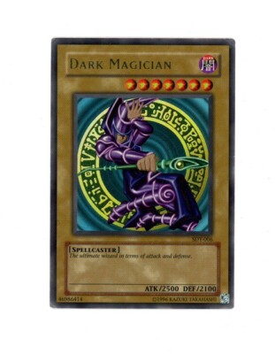 2002 YU-GI-OH! DARK MAGICIAN HOLO FOIL SDY-006! HEAVY PLAY -image