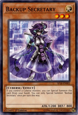 Backup Secretary - SP18-EN002 - Common - 1st Edition - Moderately Played-image