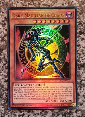 Yugioh YGLD-ENC02 Dark Magician of Chaos Ultra Rare 1st Edition NM 2015-image