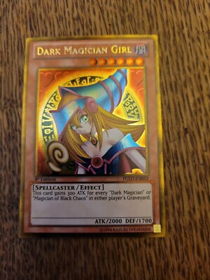 Dark Magician Girl 1st Edition - Holo Foil Rare Yugioh Card NM/M NA English Gold-image