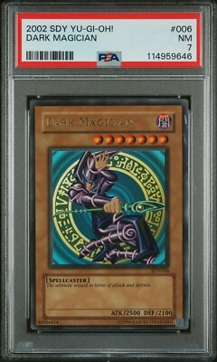 2002 Yu-Gi-Oh! Dark Magician SDY-006 Ultra Rare PSA 7 NM-image