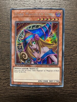 YuGiOh Dark Magician Girl SBC1-ENA05 1st Edition Secret Rare - LP-image