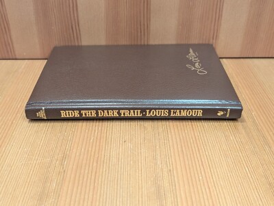 Louis Lamour RIDE THE DARK TRAIL Bantam Leatherette Hardcover Edition Book LNUC-image