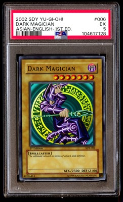 PSA 5 Dark Magician 006 Yu Gi Oh! Starter Deck: Yugi 2002 Asian English 1st ED-image