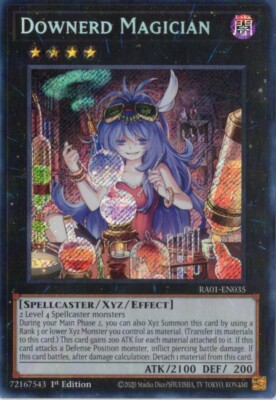 Yu-Gi-Oh! Downerd Magician 1st Ed. RA01-EN035 Secret Rare NM/LP x1-image