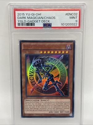 PSA S9 Dark Magician Of Chaos YGLD-ENC02 Ultra Unlimited Mint-image