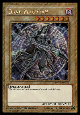 Yugioh! Dark Magician (Gold Secret Rare) MVP1-ENGV3 Gold Secret Rare-image