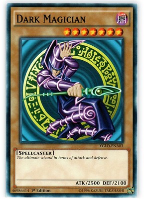 Dark Magician - YGLD-ENA03 - Common - 1st Edition - Heavily Played-image