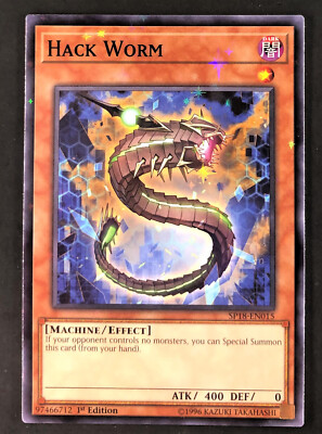 YuGiOh Hack Worm SP18-EN015 1st Edition Starfoil Rare NM-image