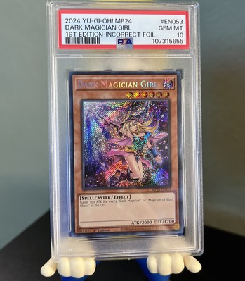 YUGIOH | Dark Magician Girl (Secret Rare Misprint) | PSA 10 1st Ed | MP24-EN053-image