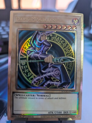 YuGiOh! Dark Magician MAGO-EN002 Gold Rare 1st Ed-image