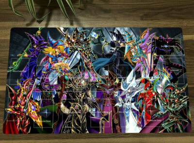 NEW YGO Playmat Dark Magician CCG TCG  Trading Card Game Mat + Bag-image